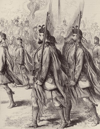 The London Scottish Volunteers, from The Illustrated London News by English School